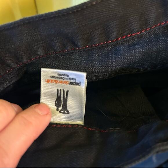 Paper Denim Cloth Black 10 Jeans Edgy Y2K Grunge Moto Biker Ankle Zip Goth Punk - Picture 4 of 16